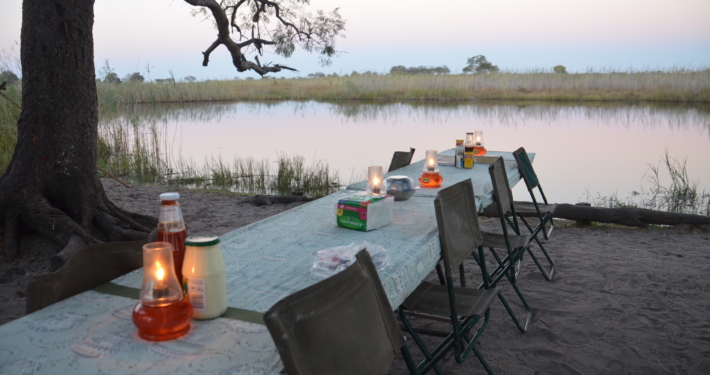Essbereich Campingsafari Botswana